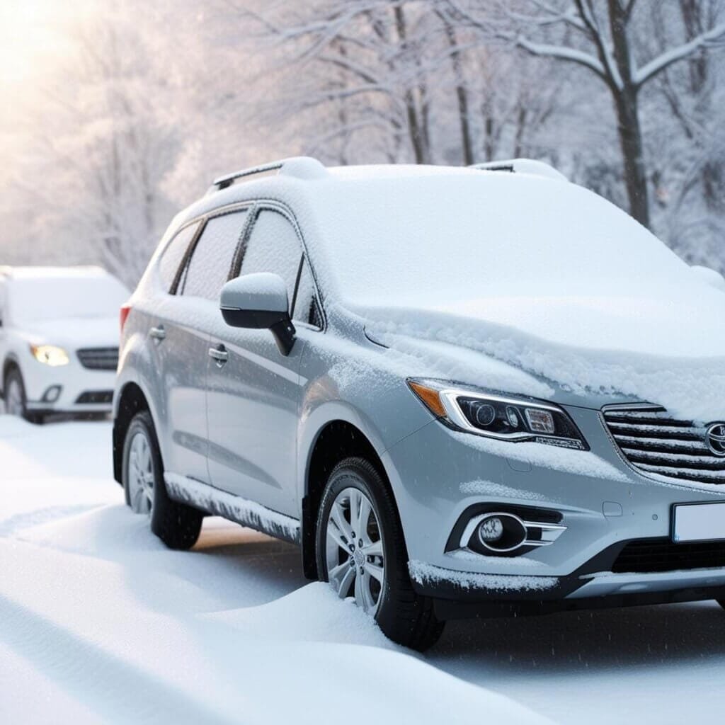 Car in snowstorm